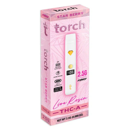 Torch THC-A Live Rosin Disposable Vapes l 2.5g