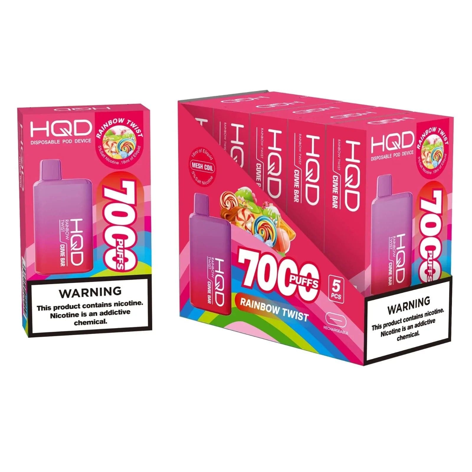 HQD Cuvie Bar 7000 Puffs Disposable Vape - 1 Pack - Vapes Xpress